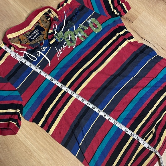 Desigual Happy Polo Shirt. Size XXL. Good condition! Colourful! - Picture 3 of 5